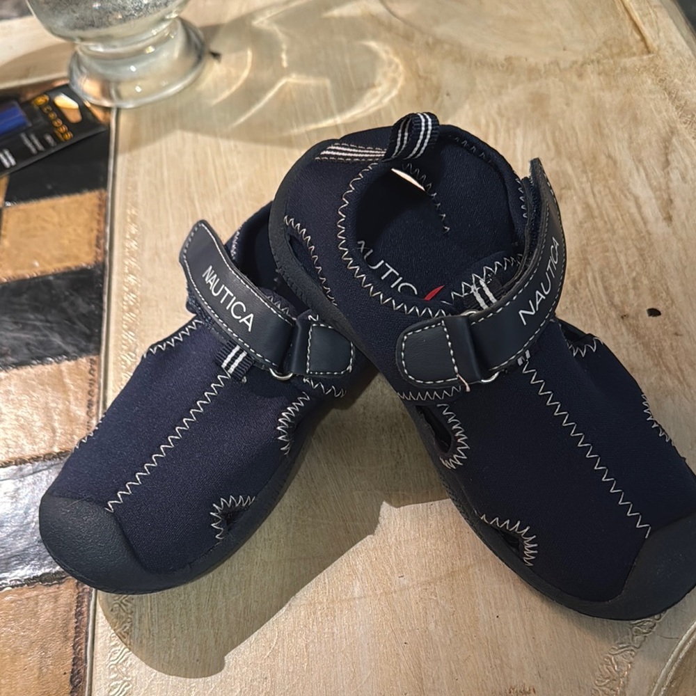 Nautica Blue Water Shoes Slip-On with Velcro Strap